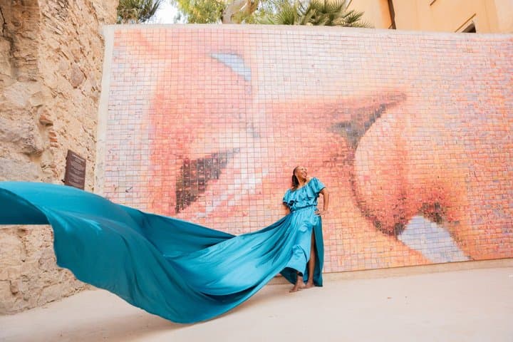 Barcelona Flying Dress photoshoot