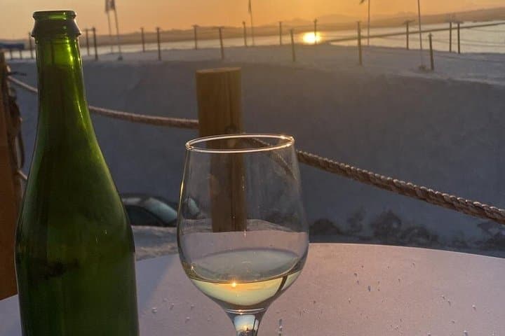Sunset with Cava in the Pink Lagoon of Torrevieja
