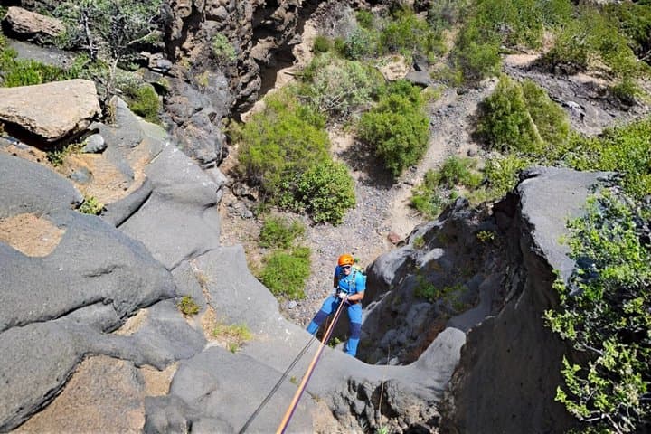 Abseiling Adventure in Volcanic Ravine in Tenerife for Beginners