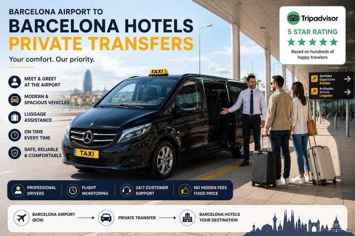 Barcelona Airport to Barcelona Hotels Private Transfers