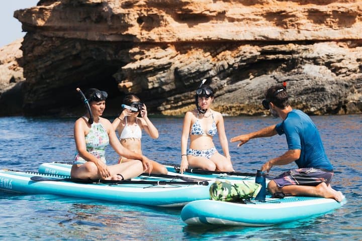 Paddle surfing and snorkeling in Ibiza