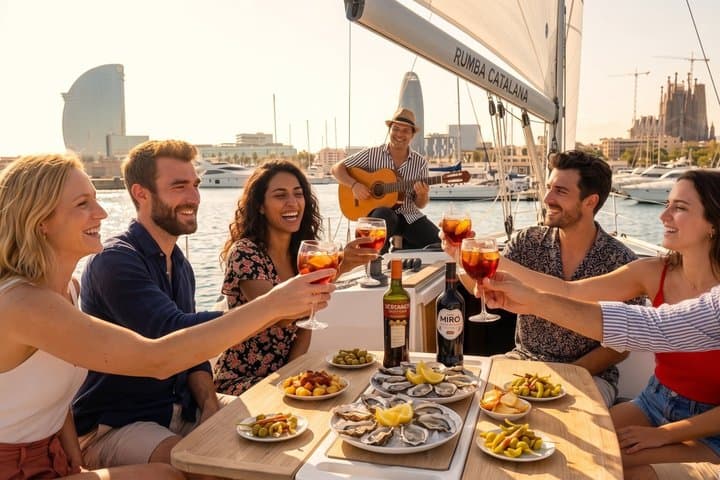 Barcelona Open Sailing trip, Vermouth, tapas & Live Catalan Rumba