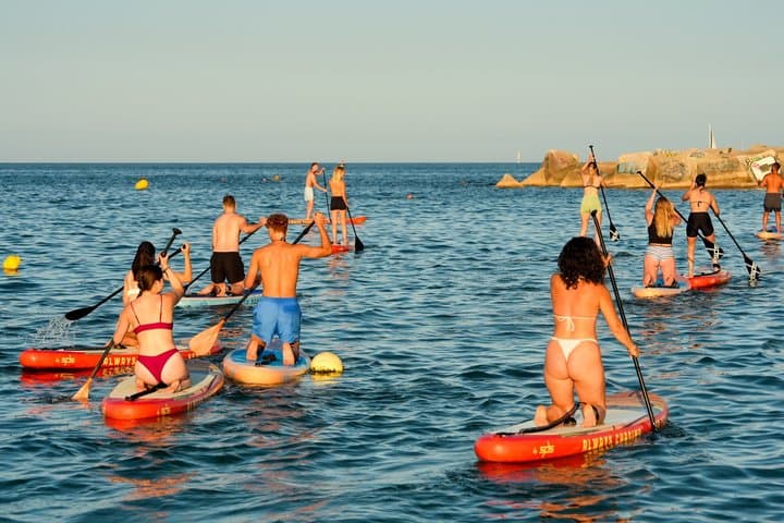 Paddle Surfing in Barcelona