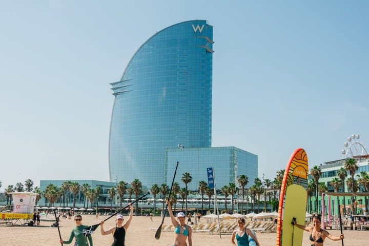 Paddle Surfing in Barcelona