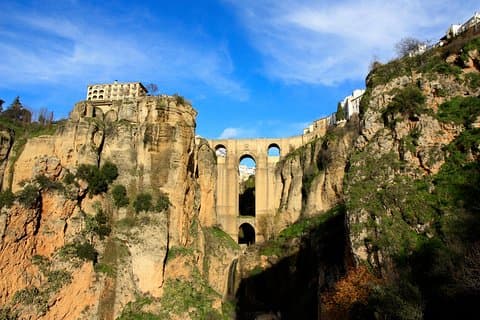 View of Tajo Gorge from the beautiful town of Ronda