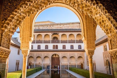 Patio de los Arrayanes from the Throne Room