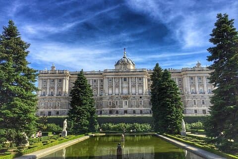 View of the Royal Palace from the Sabattini Gardens