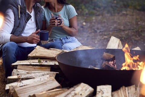 dinner, campfire, overlooking our small river and waterfall with only views of nature, but with all the amenities you need. the entire place to yourselves to chat, enjoy wine, and eat.