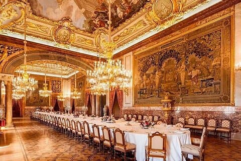 Interior of the Royal Palace of Madrid the most important institutional building in Spain.