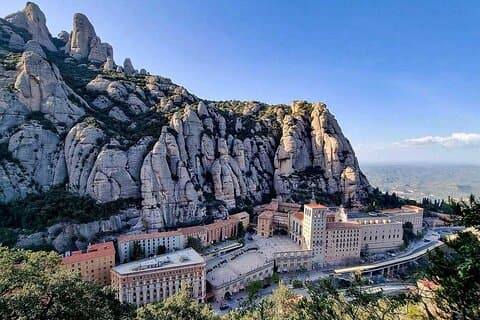 The most impressive views of the Monastery and the mountains of Montserrat