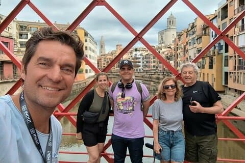 Private Medieval Girona bridge in a tour with Hotel Pick-up from Barcelona