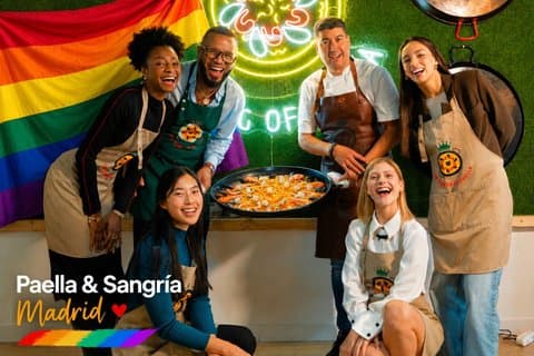 Madrid: Paella & Sangria Classes- Seafood, Chicken & Vegan option