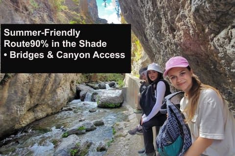 Hiking in the Canyon of the Monachil Cubs in Granada