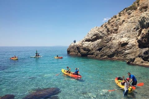 Route in Kayak natural landscape Maro-Cerro Gordo