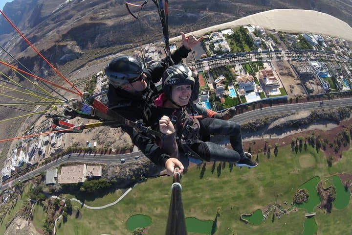 Tandem Paragliding Flight over Tenerife