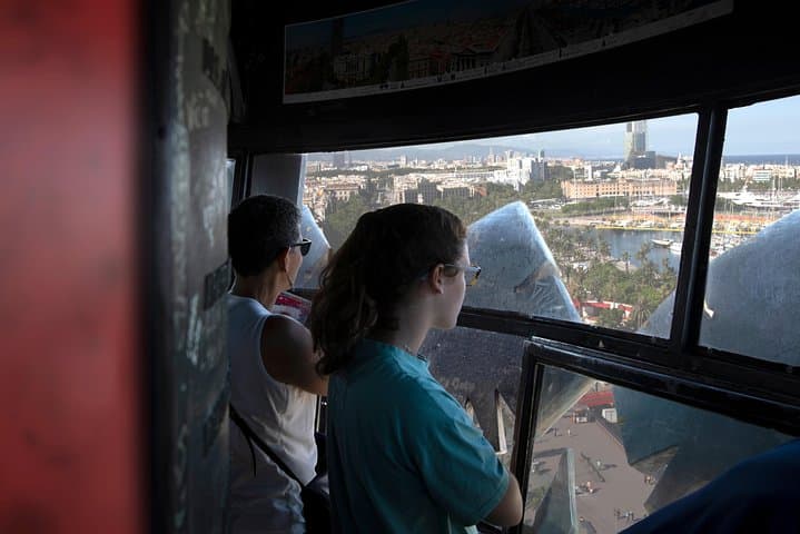 Columbus Monument Lookout: Scenic Ramblas, Sea and Montjuïc Views