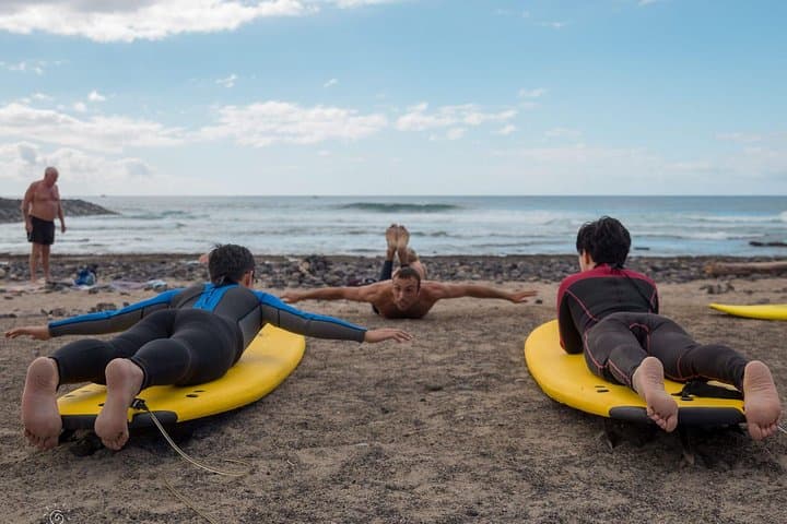 Technique lesson at the beach
