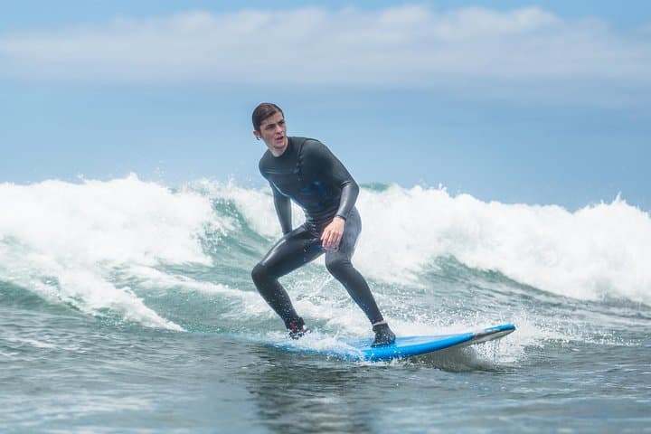 Surf session in the water