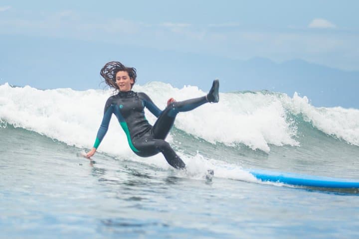 Surf session in the water