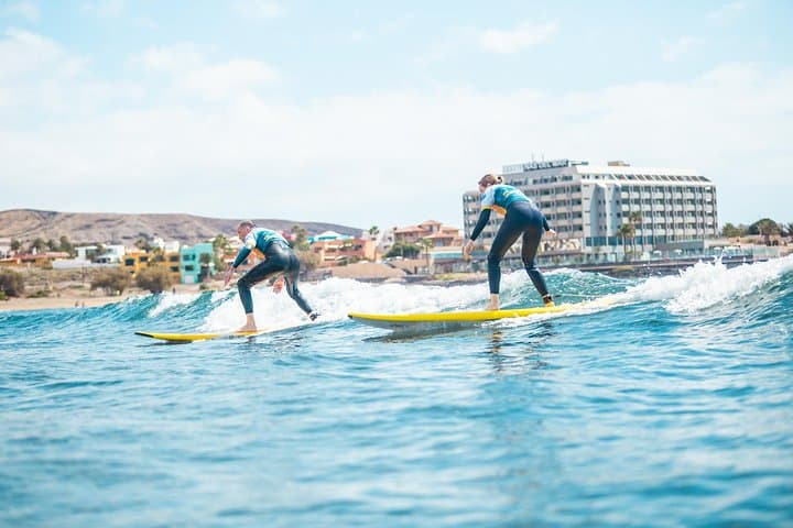 Surf session in the water