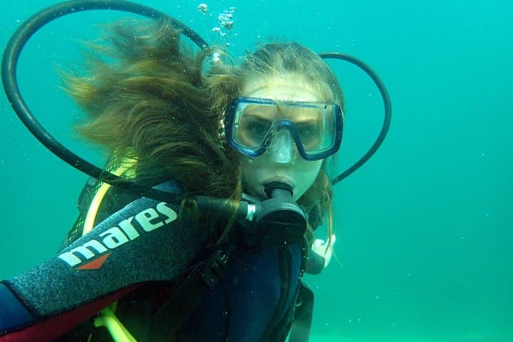 Baptism of diving from boat