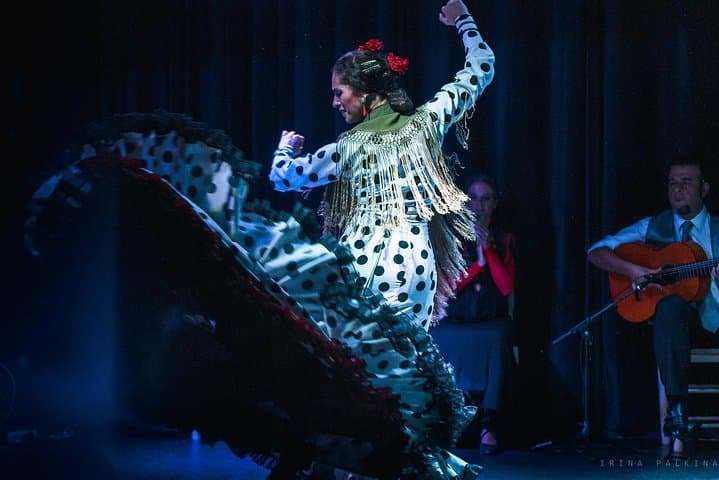 Sara Jiménez dancing for alegrías at the flamenco tablao “Orillas de Triana”
Photo - Irina Palkina (c)