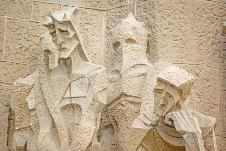 Detail of the sculpture work on the Passion facade