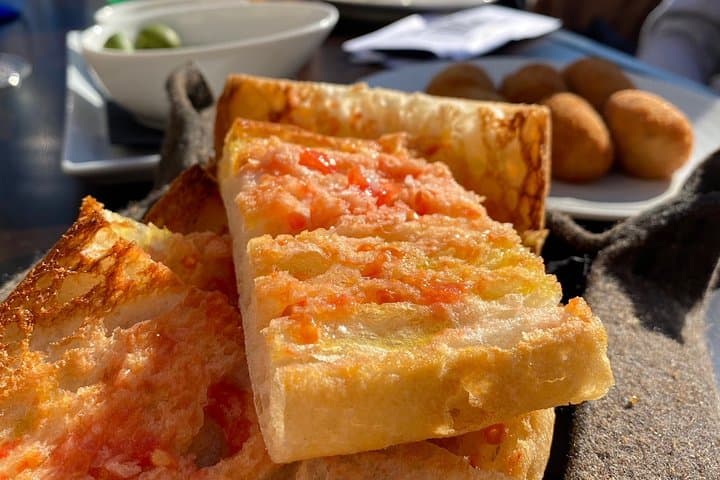 Pan con tomate - a typical local side dish.