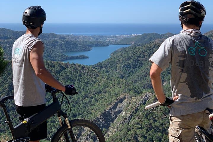 Mountain bike routes with electric guide