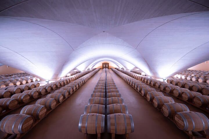 Underground barrel room "The Cathedral of Wine"