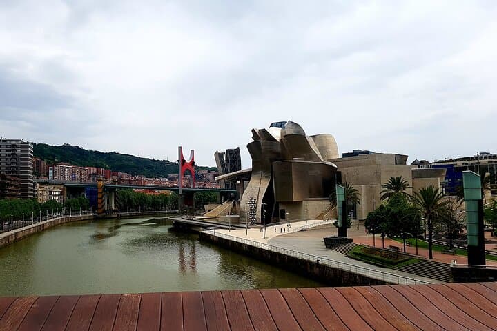 Gugggenheim Museum Bilbao from the Arrupe bridge