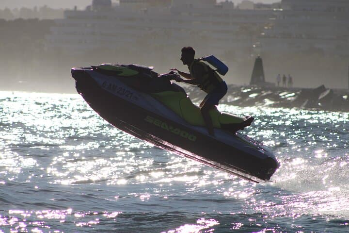 Guided JETSKI tour along the coast of Marbella, enjoy 30 minutes or 1 hour