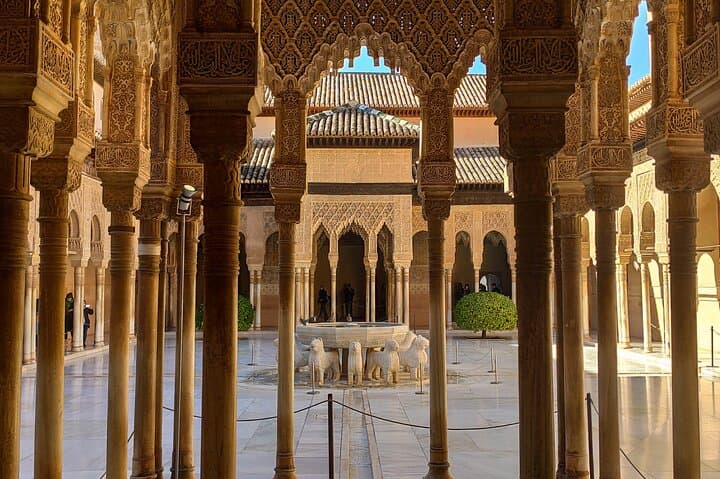 The courtyard of the lions