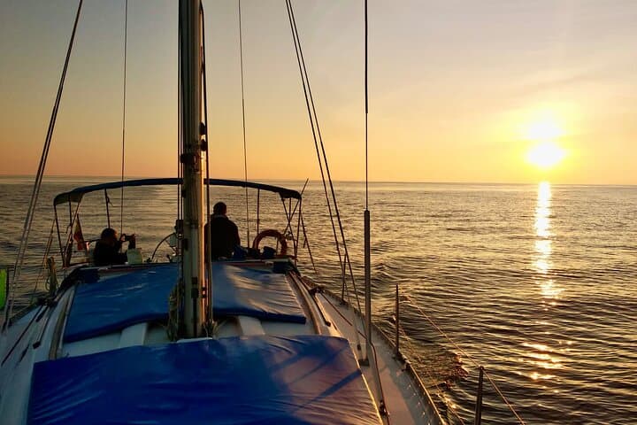 Sailing with the reflection of the sun