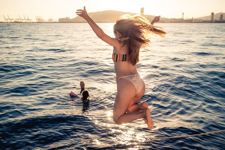 Dive in blue waters