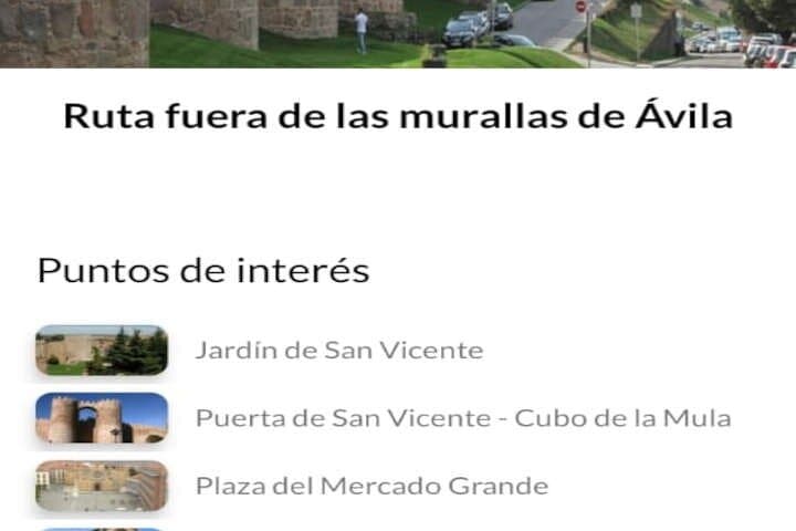APP Self-Guided Routes Ávila with Audioguide