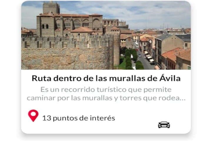 APP Self-Guided Routes Ávila with Audioguide