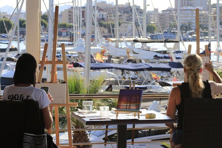 Private Experience Painting and Gastronomy in Denia Sea Sunset