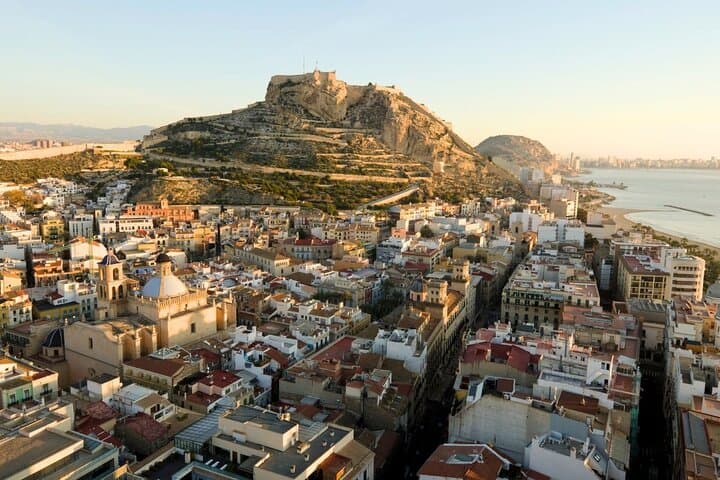 Santa Bárbara Castle aerial view