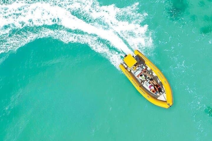 Boat tour Cala Figuera, Es Pontas, Caló de Moro, Cala Marmols