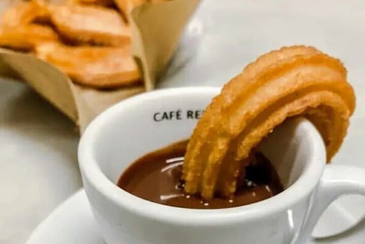 These churros are made in front of us, at the old artisanal churro house. The lightest & crispiest. Once you try these, it's ruined! They couldn't be any fresher.