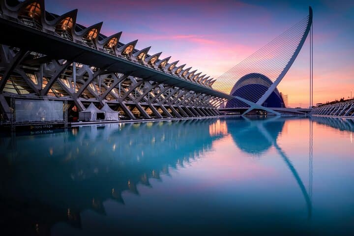 Futuristic Elegance Photoshoot Outside City of Arts and Sciences