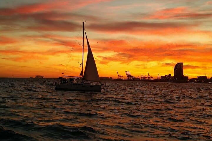 Barcelona Sunset Private Sailing & Live Spanish Guitar & open Bar