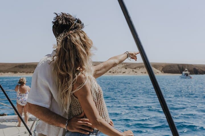 Couple admiring the coast