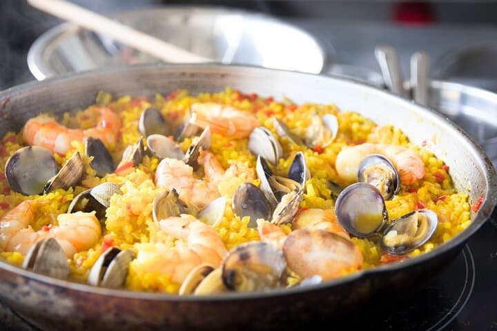 Cook Paella & Traditional Spanish Dishes + Wine (4-Course Meal)
