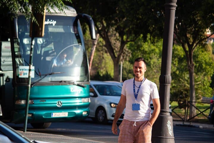 One of our official guides, Manu, waiting at pick-up points