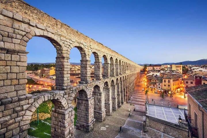 See the engineering marvel of the Roman aqueduct in Segovia