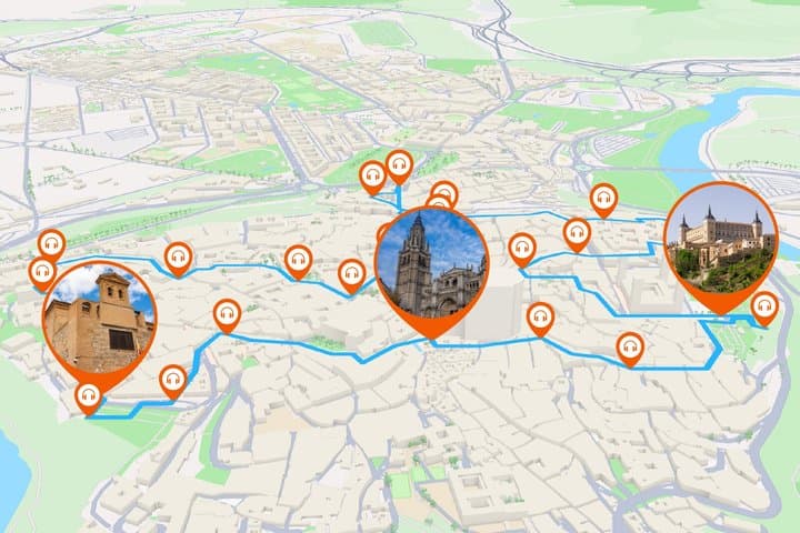 Toledo Audio Guided Walking Tour 2h10 and 24 Audio Comments