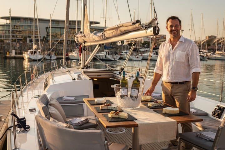 Barcelona: Gourmet Wine & Cheese Sailing cruise Experience