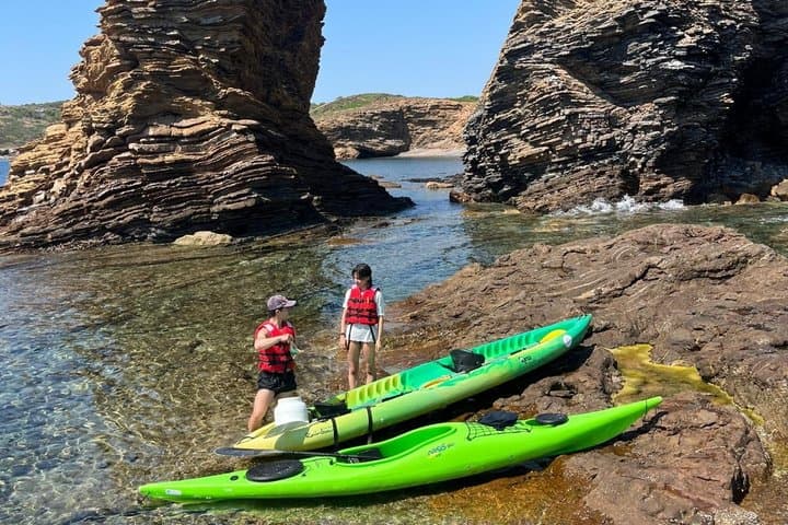 Guided kayak tour of Mongofre and Addaia Bay